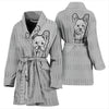 Yorkie Dog Print Women's Bath Robe