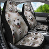 American Eskimo Dog In Lots Print Car Seat Covers