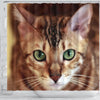 Lovely Bengal Cat Print Shower Curtains