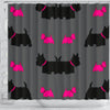 Scottish Terrier Dog Print Shower Curtain