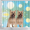 Cute Cairn terrier Dog Print Shower Curtain