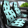 Black Labrador Pattern Print Car Seat Covers