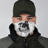 Lovely Rat Terrier On White Print Face Mask