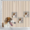 Borzoi Dog Print Shower Curtain