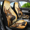 German Shepherd On Yellow Print Car Seat Covers