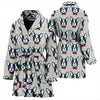 French Bulldog Pattern Print Limited Edition Women's Bath Robe