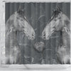 Thoroughbred Horse Print Shower Curtain