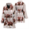 Brittany Dog Print Women's Bath Robe