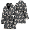 Bedlington Terrier Dog Pattern Print Women's Bath Robe