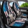 Border Collie Floral Print Car Seat Covers