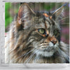 Amazing Maine Coon Cat Print Shower Curtains