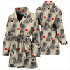 Cesky Terrier Patterns Print Women's Bath Robe