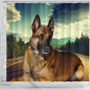 Malinois Dog Print Shower Curtains