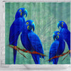 Hyacinth Macaw Parrot Print Shower Curtains