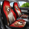 Amazing Beagle Dog Red Print Car Seat Covers