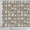 Pekingese Dog Pattern Print Shower Curtains