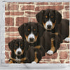 Cute Entlebucher Mountain Dog Print Shower Curtains