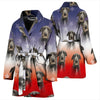 Scottish Deerhound Dog Print Women's Bath Robe