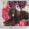 Cute American Water Spaniel Print Shower Curtains