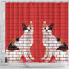 Japanese Bobtail Cat Print Shower Curtain