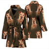 Irish Terrier Dog Print Women's Bath Robe