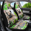 Cute Pug Dog Collage Print Car Seat Covers