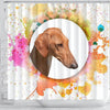 Azawakh Dog Print Shower Curtain