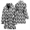 Boston Terrier Dog Pattern Print Women's Bath Robe