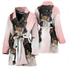 Toy Fox Terrier Dog Print Women's Bath Robe