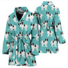 Lovely Japanese Chin Dog Pattern Print Women's Bath Robe