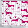 Dachshund Patterns Print Shower Curtain