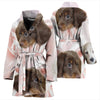 Dachshund Print Women's Bath Robe