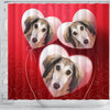 Saluki Dog Print Shower Curtain