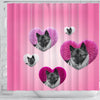 Norwegian Elkhound Print Shower Curtain