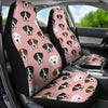 Boxer Dog On Pink Print Car Seat Covers