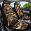 Greyhound Dog In Lots Print Car Seat Covers