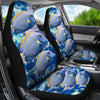 Grey And Yellow Tang Fish Print Car Seat Covers