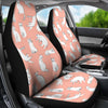 White Persian Cat Pattern Print Car Seat Covers