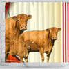 Limousin Cattle (Cow) Print Shower Curtain