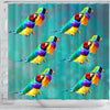 Gouldian Finch Bird Print Shower Curtains