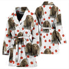 Weimaraner Dog Paw Patterns Print Women's Bath Robe