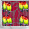 Love Bird Print Shower Curtains