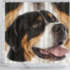 Greater Swiss Mountain Dog Print Shower Curtain