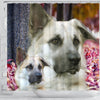 Cute Chinook Dog Print Shower Curtains