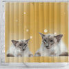 Balinese Cat Print Shower Curtain