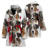 Australian Shepherd Print Women's Bath Robe