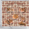 Cute Djungarian Hamster Print Shower Curtains