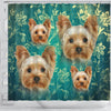 Yorkshire Terrier Print Shower Curtains