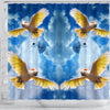 Salmon Crested Cockatoo Print Shower Curtains