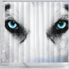 Siberian Husky Face Print Shower Curtains